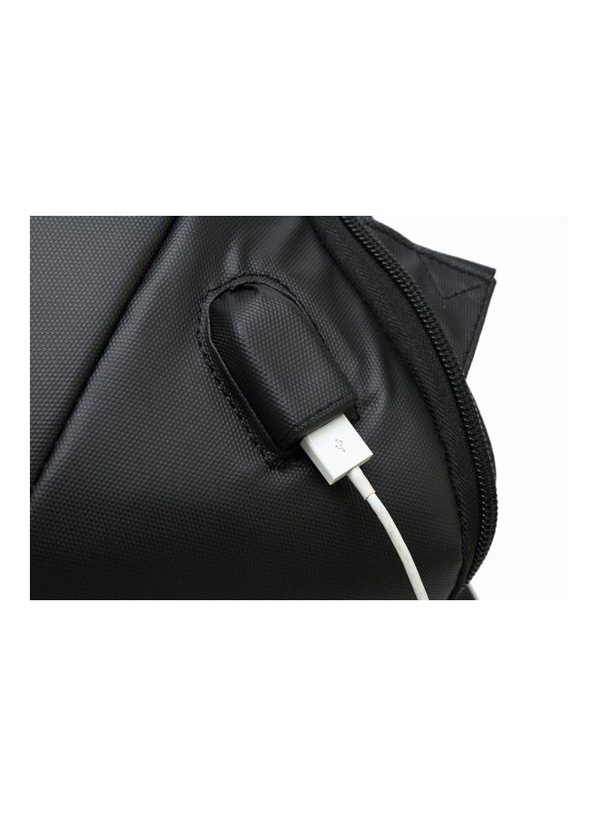 Laptop Backpack With USB Port For Tablet Devices Papers And Documents Green/Black - Image 4