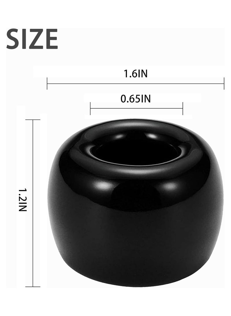 Oasisgalore 2Pcs Mini Couple Bathroom Toothbrush Holder,  Office Pen Holder (Black)  - Image 2