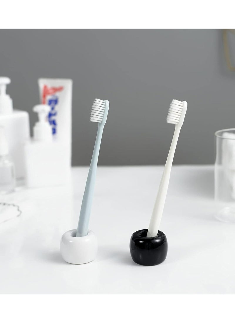 Oasisgalore 2Pcs Mini Couple Bathroom Toothbrush Holder,  Office Pen Holder (Black)  - Image 4