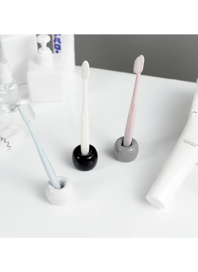 Oasisgalore 2Pcs Mini Couple Bathroom Toothbrush Holder,  Office Pen Holder (Black)  - Image 5