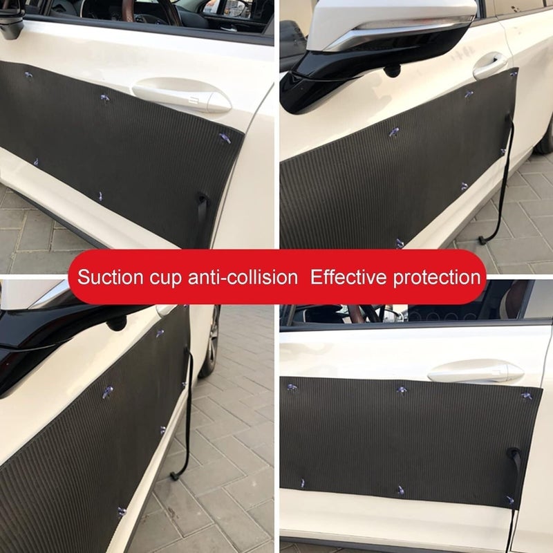 MekUk Garage Wall Protector Removable Suction Cup Car Door Guard, Door Ding Dent Protector, Aluminum Body Car Bumper, Anti-theft Rope for Parking Garages(80x25x1cm-2pcs), Black - Image 5