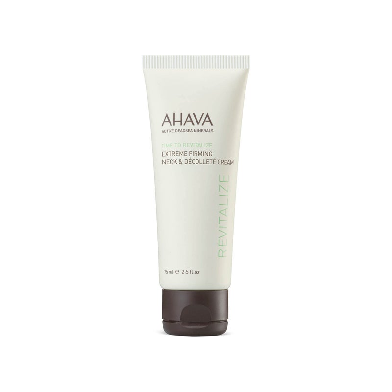 AHAVA Time To Revitalize Extreme Firming Neck  Dcollet Cream  Promotes Firmness Nourishes  Softens Reduce Signs of Aging includes Osmoter Resveratrol Goji Berry  Matrixyl 3000 25 FlOz