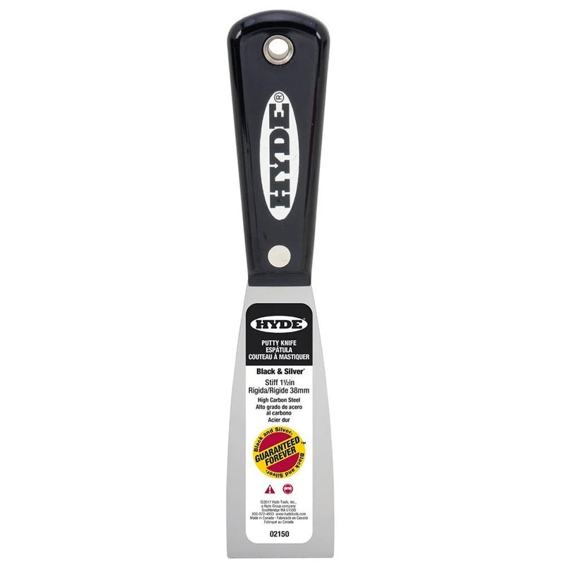 Hyde Black and Silver 02150 1-1/2-Inch Putty Stiff Knife, Pack of 5 (1 1/2 Inch) - Image 2