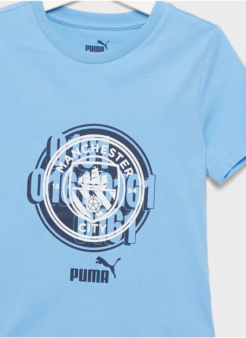 PUMA Kids Manchester City Fc Football Culture T-Shirt