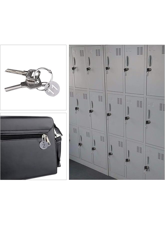 1 20 Key Tags 304 Stainless Steel Key Tags With Ring Key Ring Metal Tags Identifiers Key Label 20 Numbered Keychains Id Tags Numbers For Dormitory Keys House Lockers 23Mm
