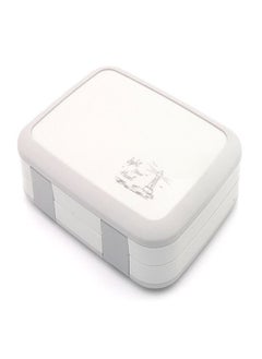 fashionhome Multifunction 5 Compartment Insulated Portable Outdoor Sealed Salad and Lunch Box with Spoon for Kids and Adults 20.6x16x5.8 cm  - Image 1
