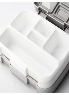 fashionhome Multifunction 5 Compartment Insulated Portable Outdoor Sealed Salad and Lunch Box with Spoon for Kids and Adults 20.6x16x5.8 cm  - Image 3