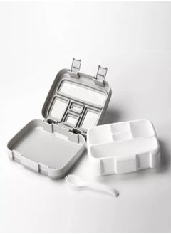 fashionhome Multifunction 5 Compartment Insulated Portable Outdoor Sealed Salad and Lunch Box with Spoon for Kids and Adults 20.6x16x5.8 cm  - Image 5