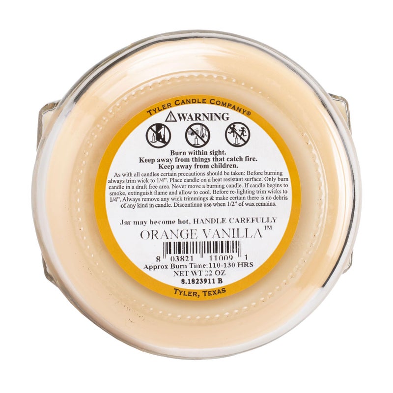 Tyler Candle Prestige Collection 22oz Two Wick Orange Vanilla Scent (22 Oz.) - Image 4