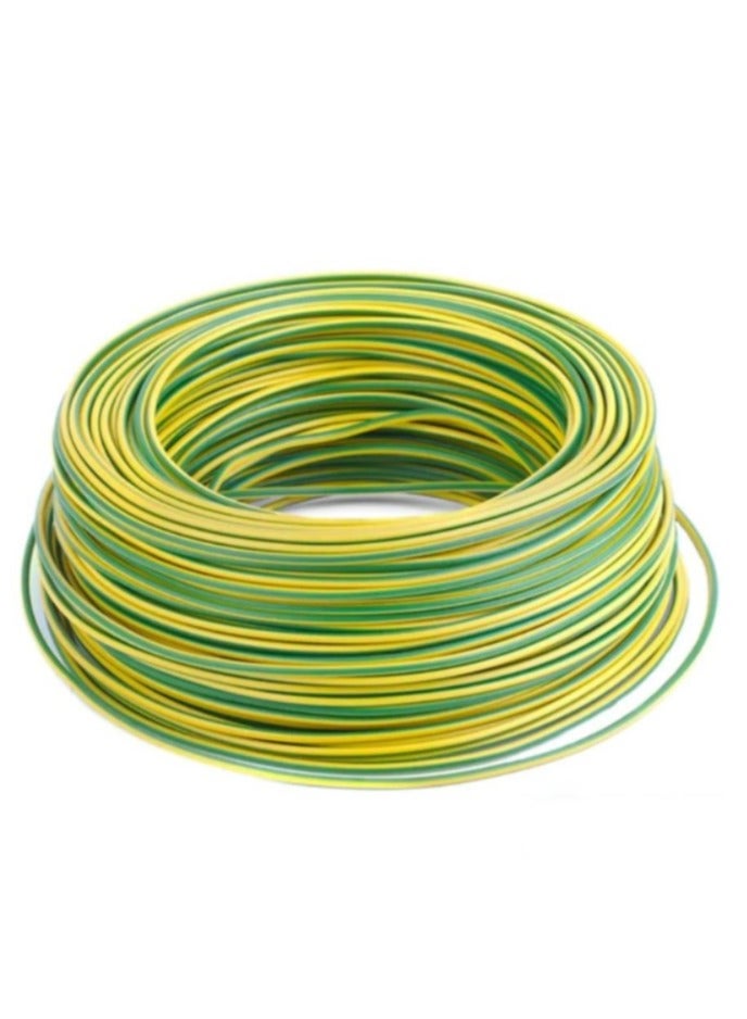 Oman Cables Single Core Copper Wire Low Smoke Zero Halogen (LSZH) Yellow / Green Color 91.44 M (100 yards) Roll - 450/750V - Image 1