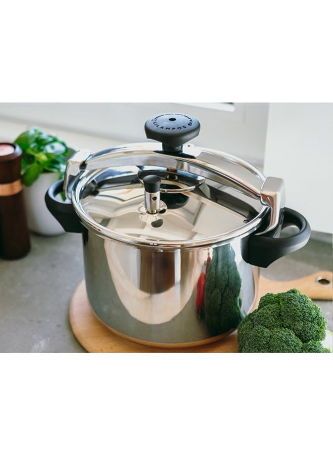 Silampos 10Liters Stainless Steel Pressure Cooker with Basket Silver 10 L 643122018610B100 silver - Image 3
