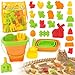 Dreamon Beach Toys for Kids Farm Sand Toys with 2 Collapsible Buckets Animal Barn Molds Shovels and Rakes Set Mesh Bag 29PCS Sand Castle Building Kit Travel Toys for Toddlers 35 - Image 2