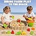 Dreamon Beach Toys for Kids Farm Sand Toys with 2 Collapsible Buckets Animal Barn Molds Shovels and Rakes Set Mesh Bag 29PCS Sand Castle Building Kit Travel Toys for Toddlers 35 - Image 4