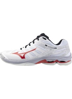 Mizuno Wave Voltage 2 Volleyball Shoes White / Red  - Image 1