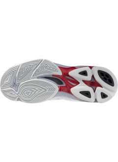 Mizuno Wave Voltage 2 Volleyball Shoes White / Red  - Image 2