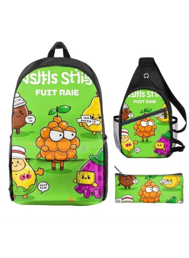 Universal cartoon new three-piece schoolbag - 333
