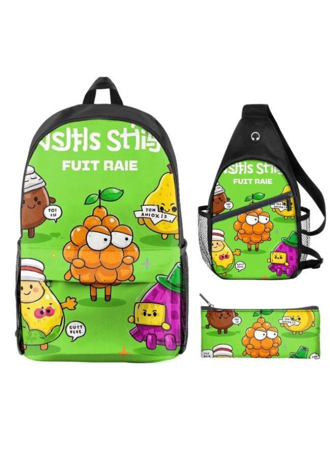 Universal cartoon new three-piece schoolbag - 333