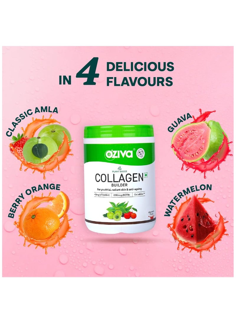OZiva - Plant Based Collagen Builder for Glowing Youthful Hair & Skin Supplement for Men & Women 250gm - Image 1