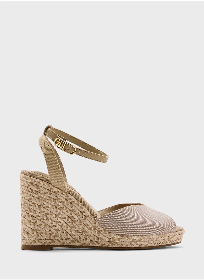 تومي هيلفيغر CHAMBRAY HIGH WEDGE ESPADRILLES