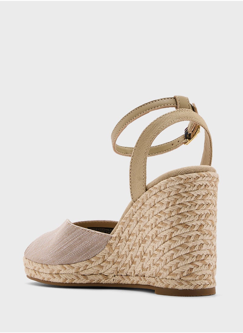 TOMMY HILFIGER CHAMBRAY HIGH WEDGE ESPADRILLES  - Image 3