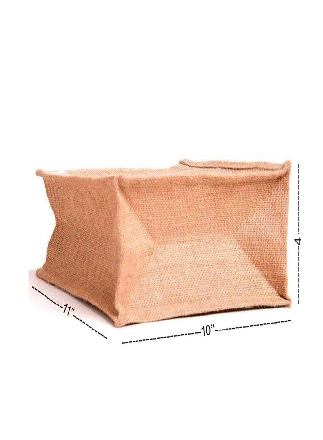 Clapcart Waterproof Zipper Closer Jute Bag, Lunch Bags Multipurpose for Office Women & Men | Girls & Boys | Tote Lunch Bag - Image 5