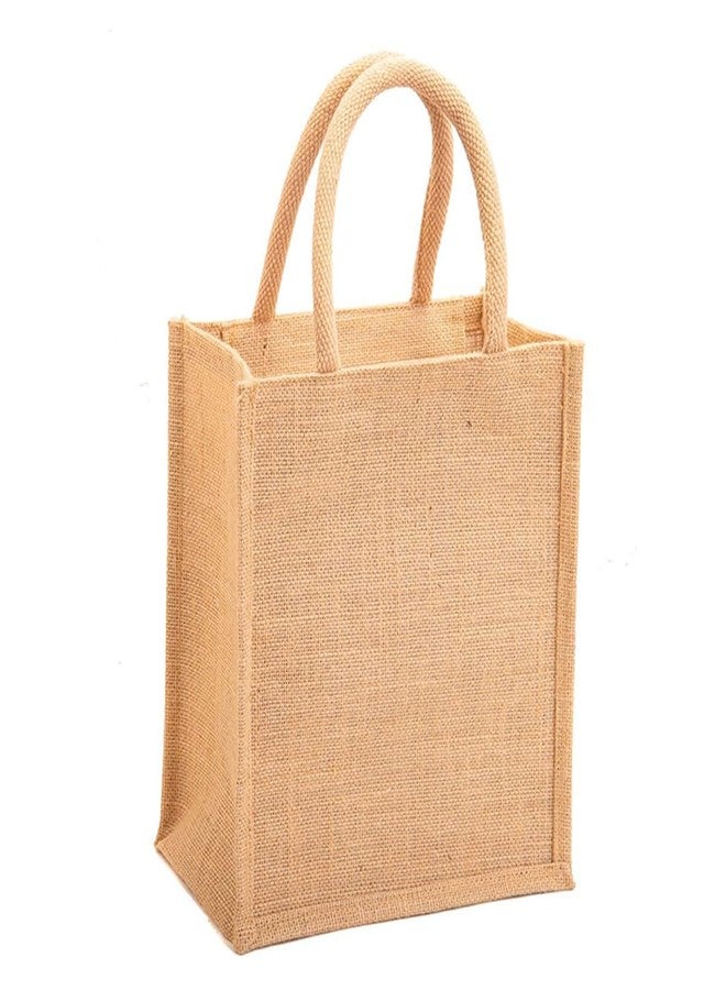 Clapcart Waterproof Zipper Closer Jute Bag, Lunch Bags Multipurpose for Office Women & Men | Girls & Boys | Tote Lunch Bag - Image 1