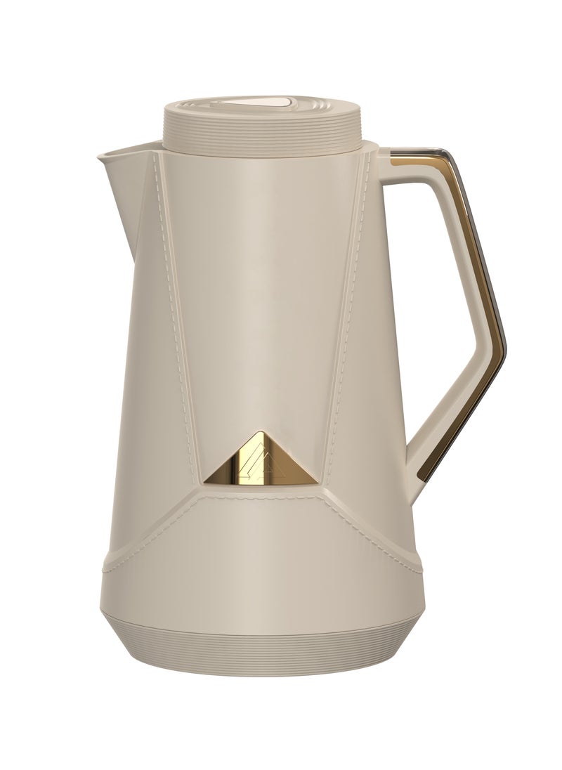 Home Maker 1.0L Premium Vacuum Flask - Beige | Hot & Cold Insulated Bottle 