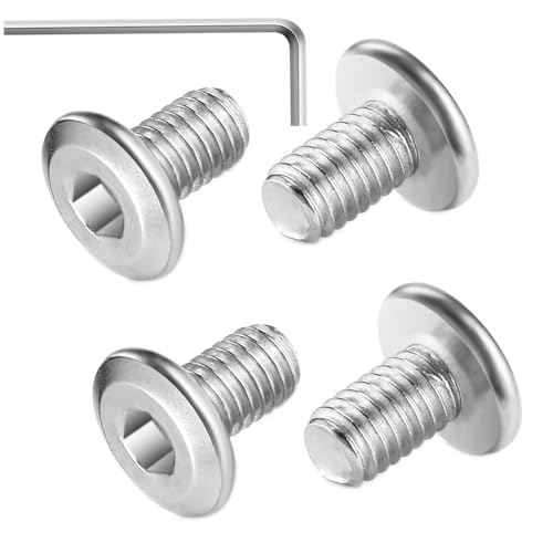 Socell M8x10mm Hex Socket Head Cap Screws Furniture Screws Bolts,30pcs M8x1.25 Bolts,304 Stainless Steel 18-8, Crib Screw,Binding Screw,Furniture Bolt,Hex Spanner Included - Image 1