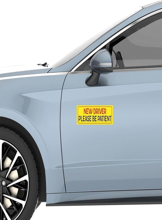 CVANU New Driver Please Be Patient Safety Sign Vinyl Vehicle Sticker for New Drivers Set of 3 Size(9inch x 3.5inch) cv13 - Image 2