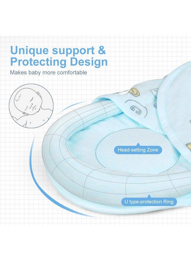 Knirose Baby Swaddle Blankets, Unisex Baby Blanket Wrap for Newborn Baby Boys Girls, Skin Friendly Wearable Swaddle Sleep Sack Made of Combed Cotton (Button, Blue, 0-3 Months) - Image 4