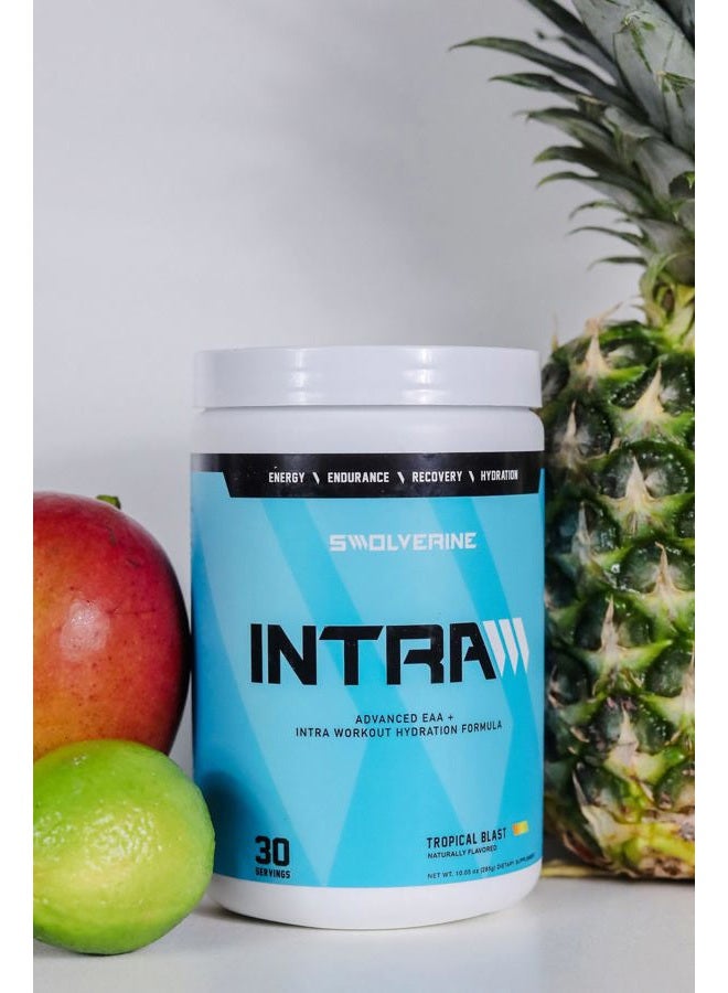 Swolverine Intra | Essential Amino Acids, Electrolytes, Coconut Water, Pomegranate, Tart Cherry, Spirulina, Vegan, Non-GMO, Gluten Free (30 Servings, Tropical Blast) - Image 5