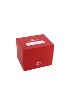 Gamegenic Side Holder 100+ XL Casual Deck Box | Double-Sleeved Card Storage with Flex Card Divider | Premium Card Protector | Cobra Neck Technology | Holds up to 100 Cards | Red Color | Made