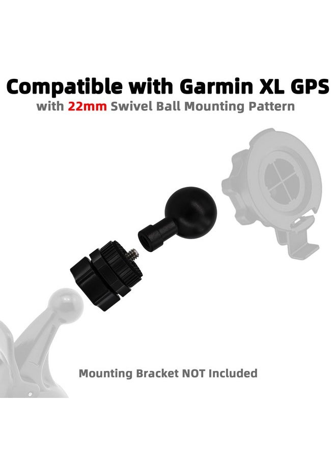 iSaddle iSaddle for Garmin Truck GPS 17mm to 22mm Ball Head Mount 1/4" Screw to 22mm Adapter for Garmin XL GPS DriveSmart 86 76 66 dezl OTR1020 820 720 620 RV 1095 895 795 Overlander Large Truck GPS NAVIGATOR  - Image 2