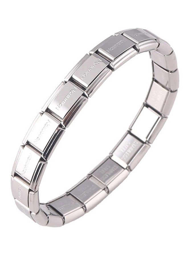 Unisex Stainless Steel Link Bracelet, Waterproof Metal Bangle - Image 2