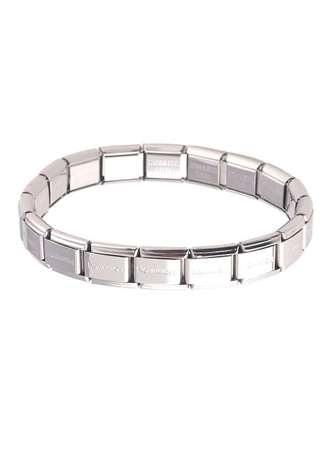 Unisex Stainless Steel Link Bracelet, Waterproof Metal Bangle - Image 1