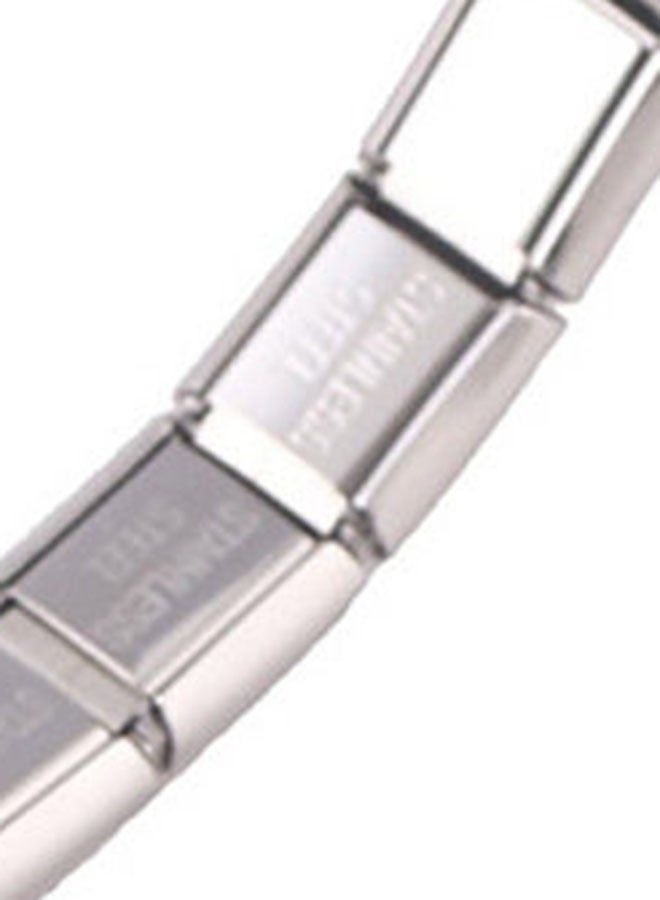 Unisex Stainless Steel Link Bracelet, Waterproof Metal Bangle - Image 3