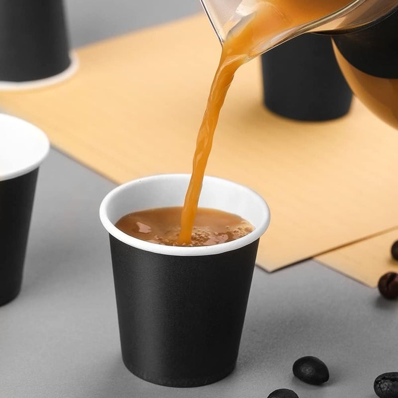 Huaiid Huaiid 3 oz 50 Packs Small Disposable Bathroom Mouthwash Cups Bathroom Paper Cups Espresso Paper Cups Small Paper Cups for Snack Bathroom Espresso Perfect for Home Condos Rvs Campers (Black) - Image 4