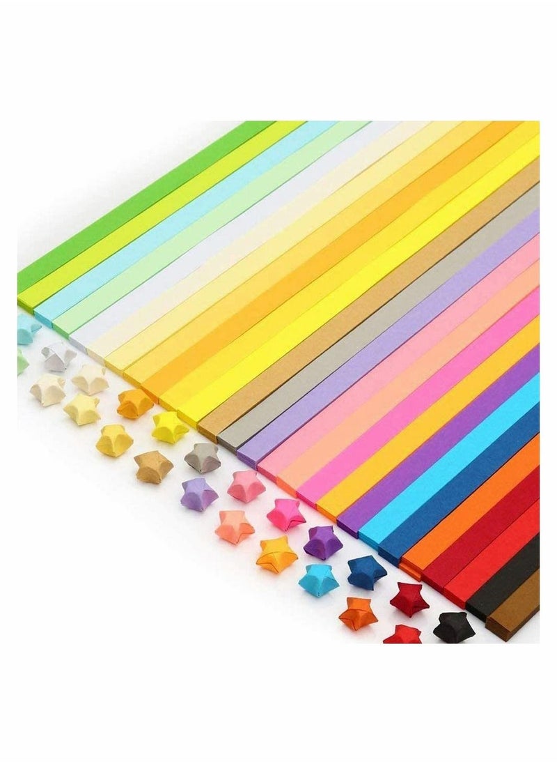 Excefore 2060 Sheets DIY Sided Stars Origami Paper, Craft Folding Paper Strips Colors Decoration for Handmade Home Cards Gift, Party Decoration, Crafts Decoration(27 Color）  - Image 1