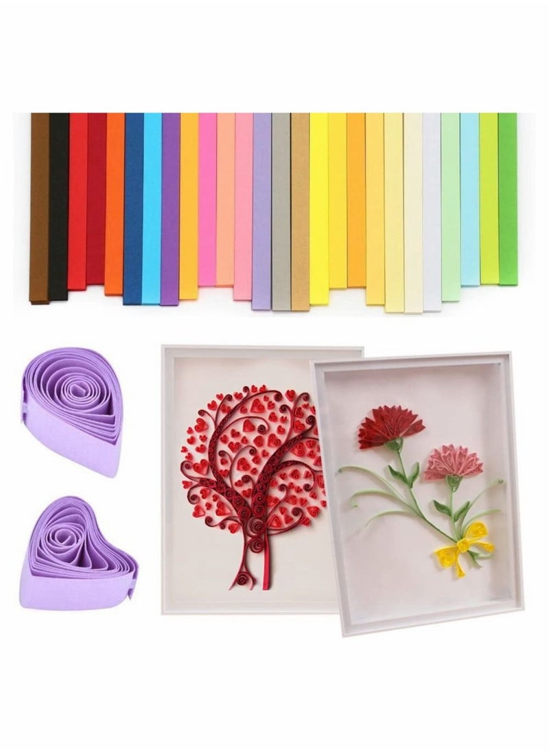 Excefore 2060 Sheets DIY Sided Stars Origami Paper, Craft Folding Paper Strips Colors Decoration for Handmade Home Cards Gift, Party Decoration, Crafts Decoration(27 Color）  - Image 3