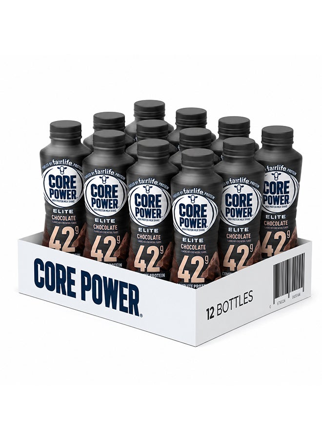 Fairlife Core Power High Protein Milk Shake Elite Chocolate  414Ml , With 42G Protein, 1X12 Pack - Image 2