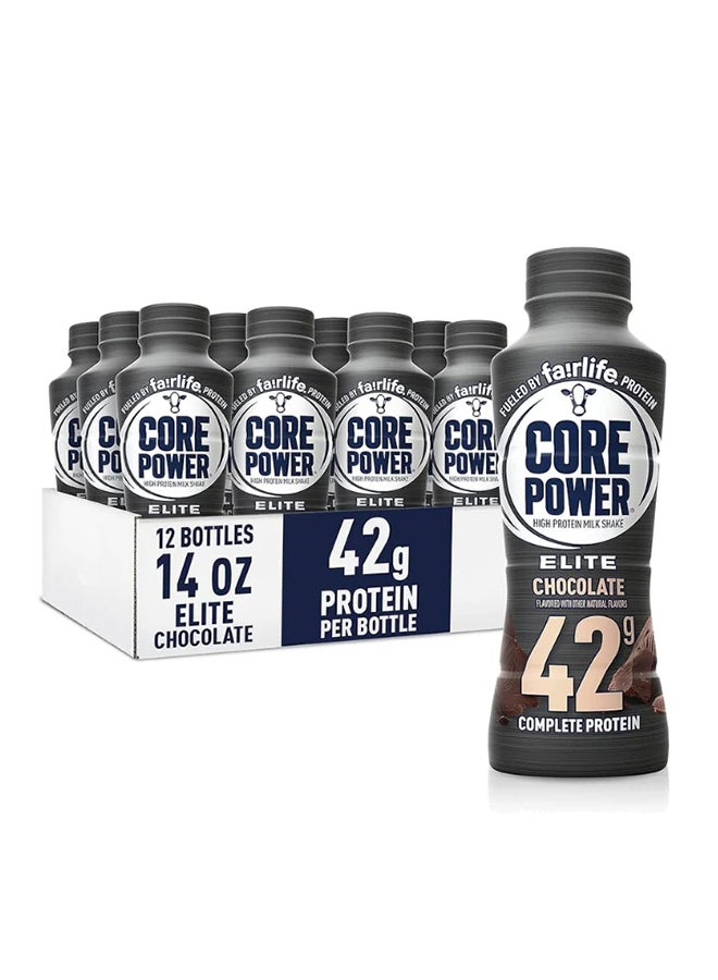 Fairlife Core Power High Protein Milk Shake Elite Chocolate  414Ml , With 42G Protein, 1X12 Pack - Image 4