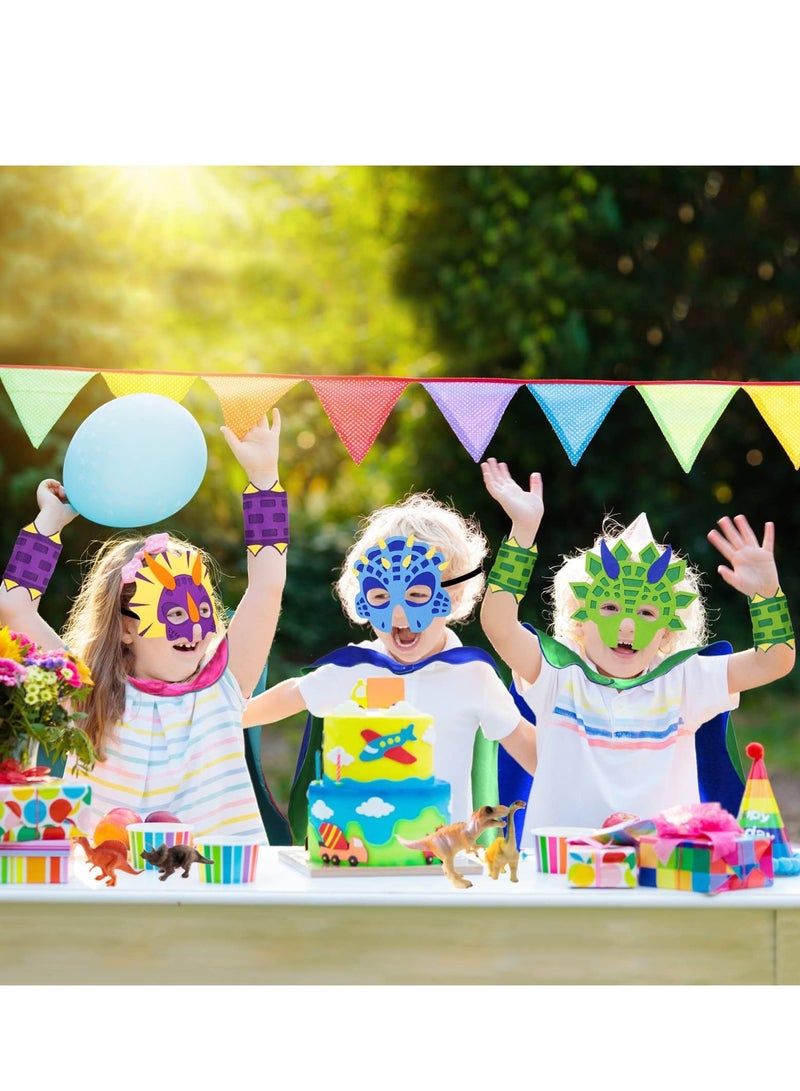 Captaintech Dinosaur Costume for Toddler Kids, Skin Print Animal Cape Mask and Bracelets as Boys Girls Dress Up Play Toys Party Gifts Jungle Theme Supplies Stage Performance - Image 4