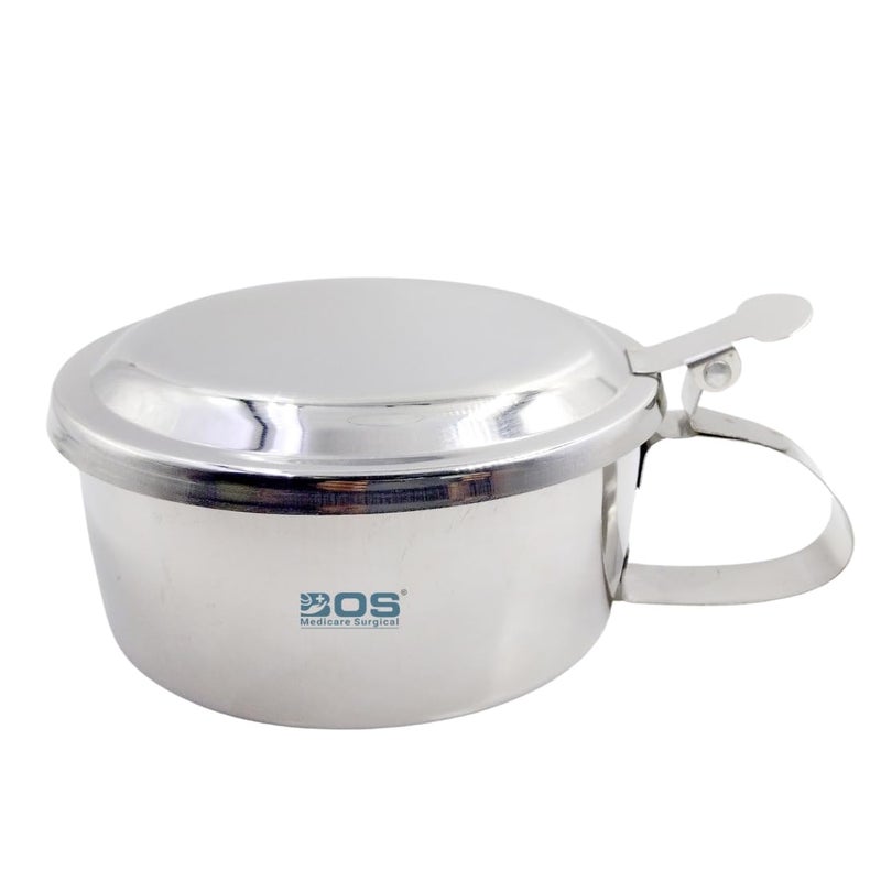 BOS MEDICARE SURGICAL BOS MEDICARE SURGICAL Spitting Mug with Lid Sputum with Cover Stainless Steel Leak Proof  - Image 1