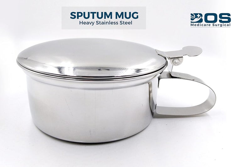 BOS MEDICARE SURGICAL BOS MEDICARE SURGICAL Spitting Mug with Lid Sputum with Cover Stainless Steel Leak Proof  - Image 4