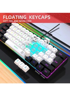 Rock Pow 61 Keys RGB Gaming Keyboard 60% Mini Wired Waterproof for Gamer  - Image 5