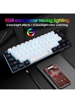 Rock Pow 61 Keys RGB Gaming Keyboard 60% Mini Wired Waterproof for Gamer  - Image 4