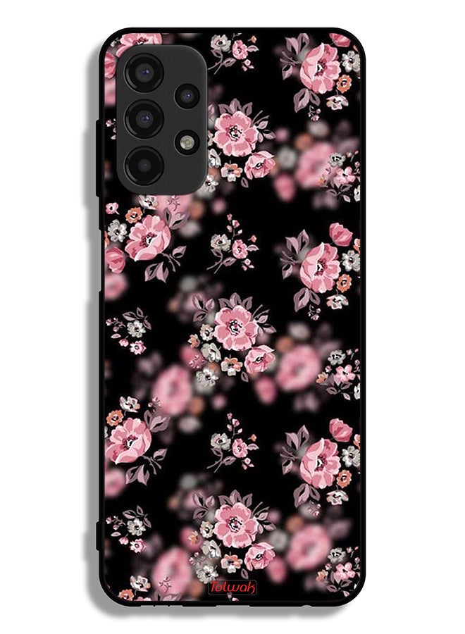 Tolwak غطاء حماية لجهاز سامسونج جالاكسي A13 4G بنمط زهور عمودي - Image 1