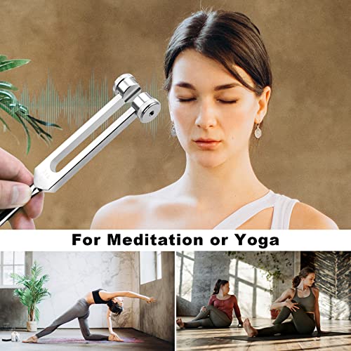 GUZIKO Tuning Fork Set 4 Pcs 128Hz 256Hz 512Hz 528Hz Tuning Forks for Healing Chakra Set with Reflex Hammer for Buddhists Yoga Teacher Sound Healer - Image 5