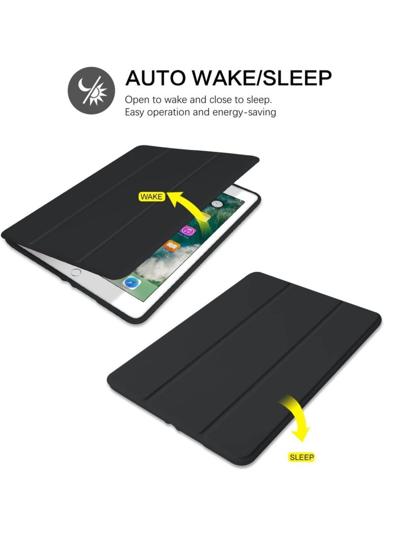 Raxoom iPad 6th Generation Case, iPad 5th Generation Case with Pencil Holder, Premium Folio Folding Stand Smart Auto Wake/Sleep Protective Tablet Case Cover for Apple iPad 9.7 Inch 2018/2017, Black - Image 4