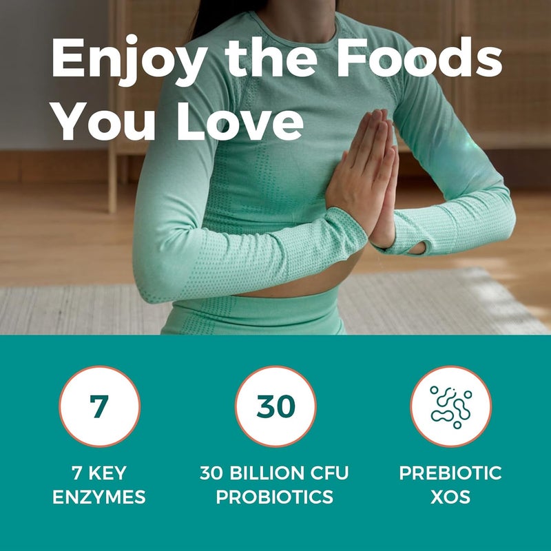 NewRhythm Digestive Enzymes 245 mg with Probiotics and Prebiotics Plant Based 7 Key Enzymes Digestion Nutrient Absorption Protease Amylase  Lipase 60 Vegan Capsules - Image 4